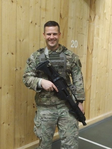 John Malek in military uniform