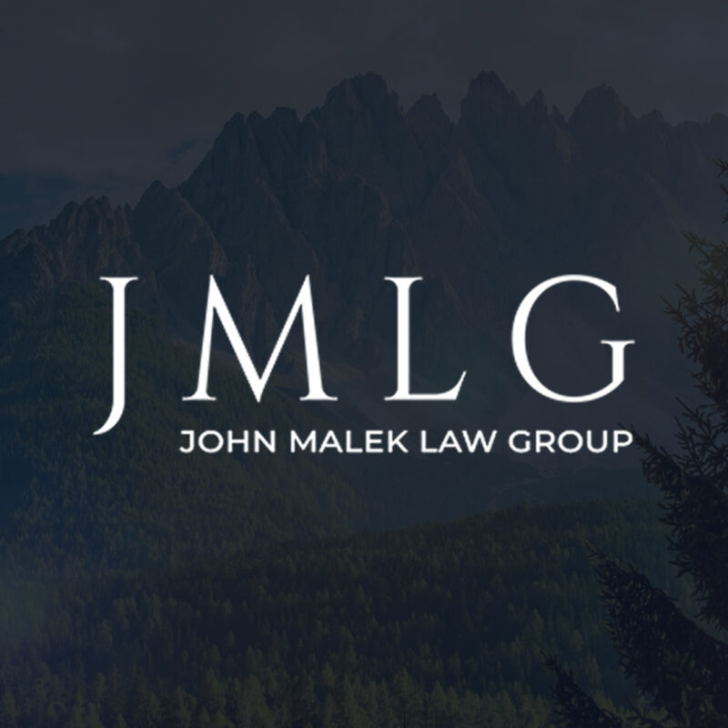 John Malek Law Group Logo featured over nature image