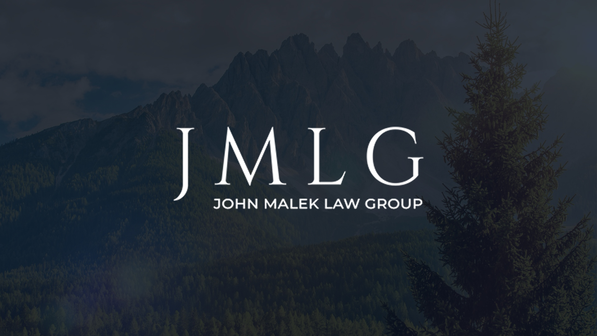 John Malek Law Group Logo featured over nature image